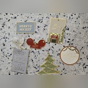 Disney Metal Christmas Tree Ornaments  6 Pieces Logo Tower Of Terror